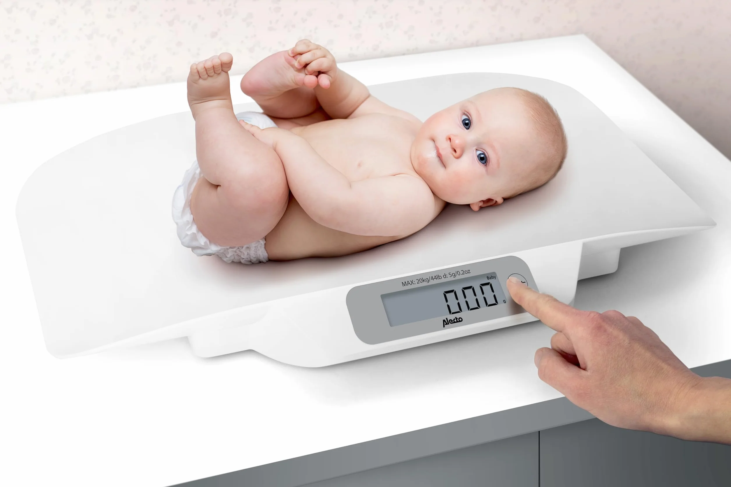 Alecto BC30 Báscula para Bebés con Sistema de Estabilización Blanco