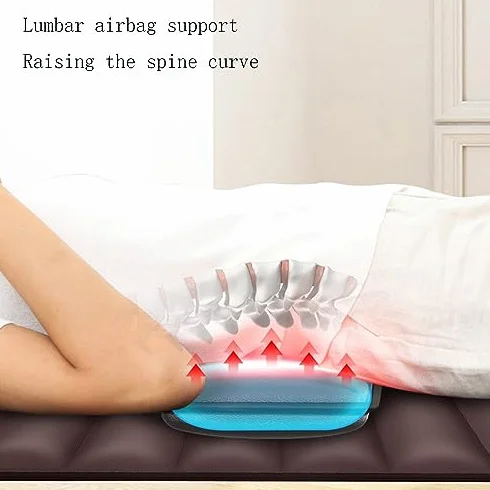 Alfombrilla de masaje con nodos de calor y vibración, alfombrilla de relajación de cuerpo completo con almohadas ajustables y almohadillas térmicas para aliviar los músculos del cuello y la espalda