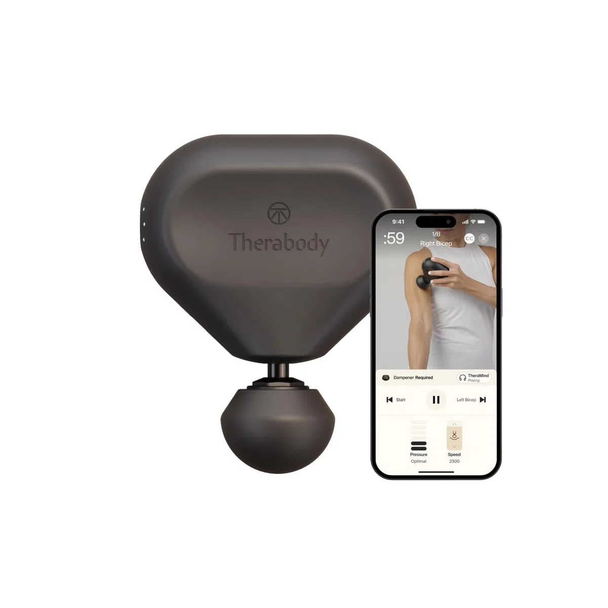 Therabody TheraGun - Mini pistola de masaje para aliviar el dolor, terapia de percusión negra de 3ª generación