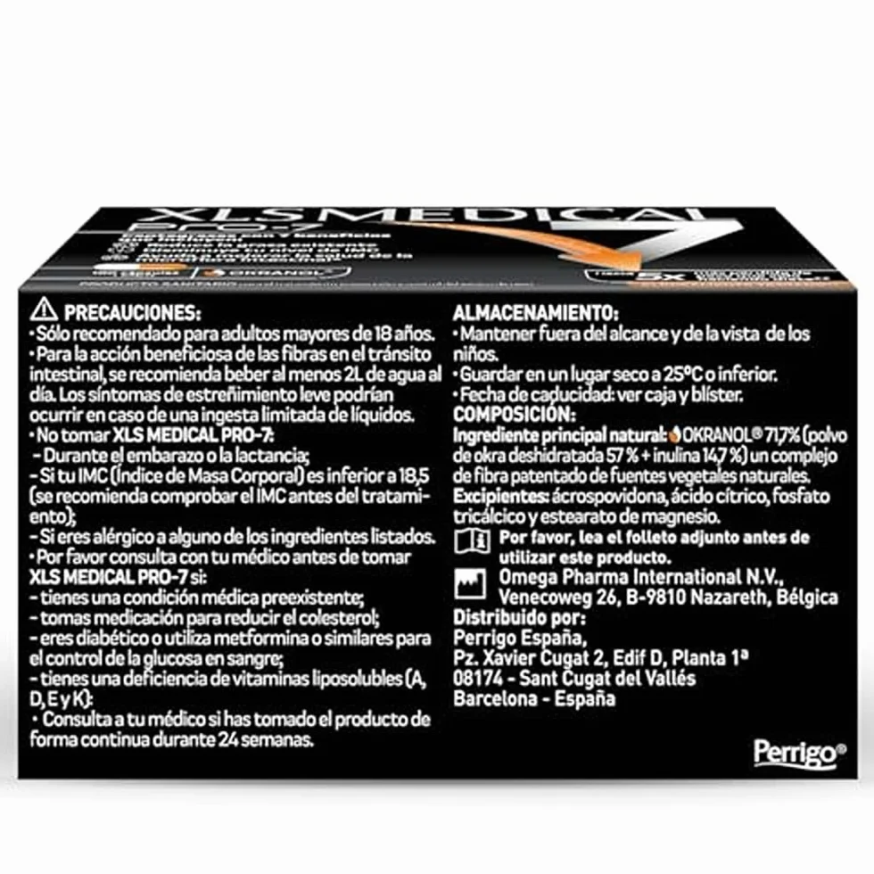 XLS Medical Pro7 Pack 1 mes 180 comprimidos Adelgazante Natural