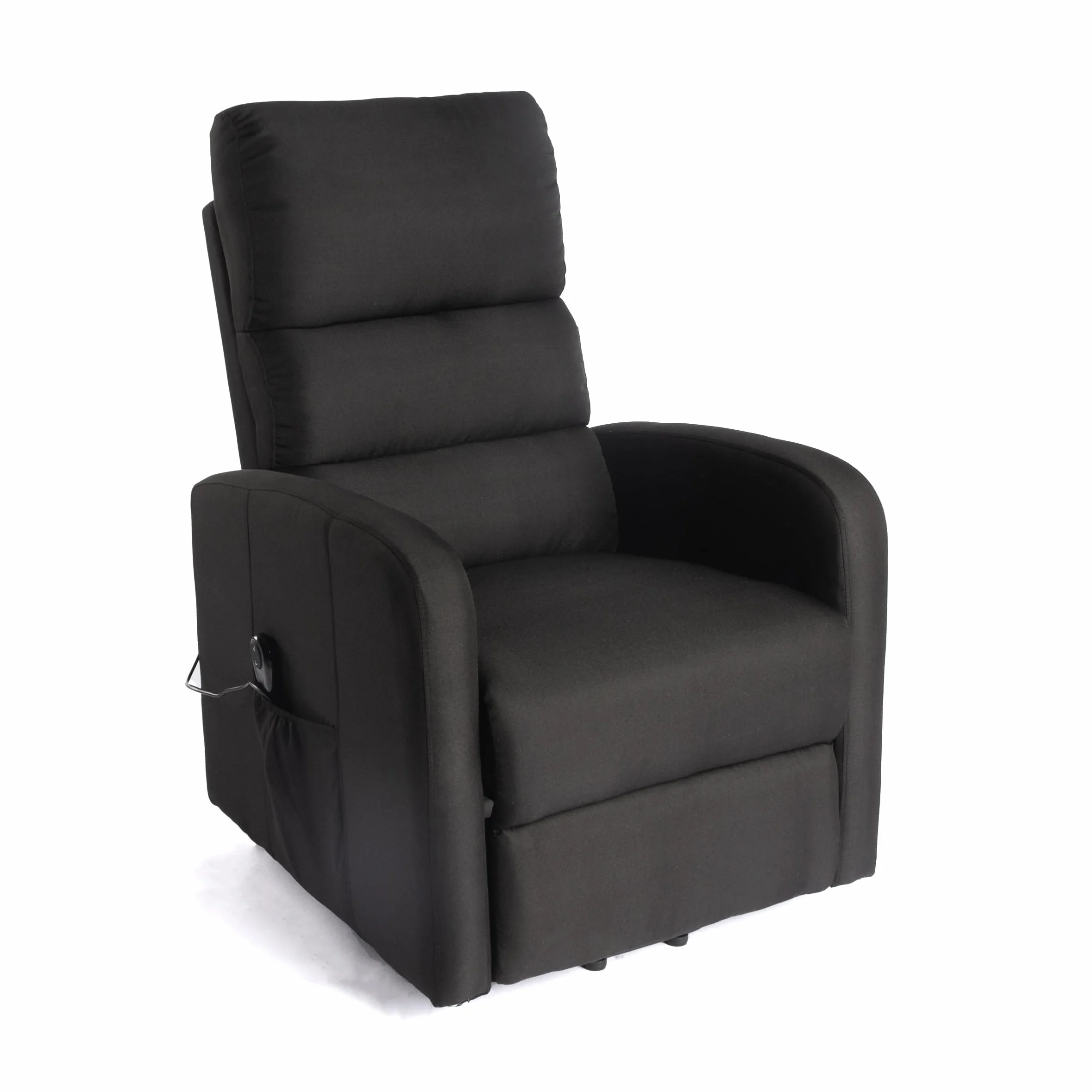Sillón Relax eléctrico Reclinable Confort Tela Poliéster Microfibra Negro