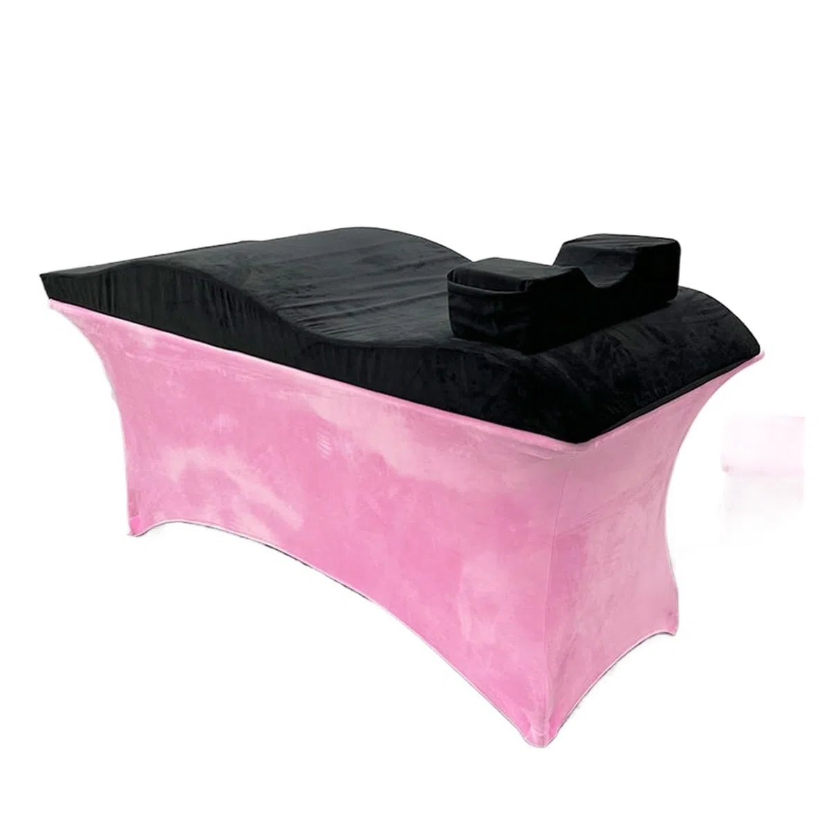 Topper De Colchón Curvado Cama de masajes con extensión pestañas Curvada for salón Belleza, colchón Terciopelo for(Plastic Cover)