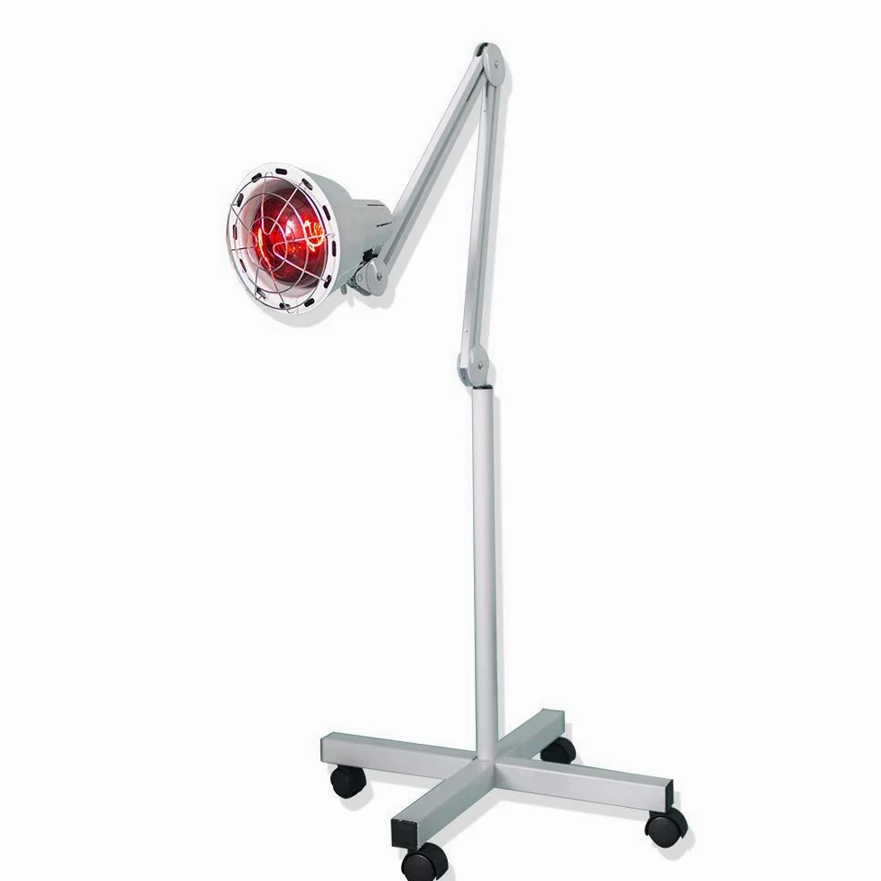 275W Lámpara Flexible Infrarroja para Termoterapia en Pie con Ruedas, Alivio para Dolores Musculares