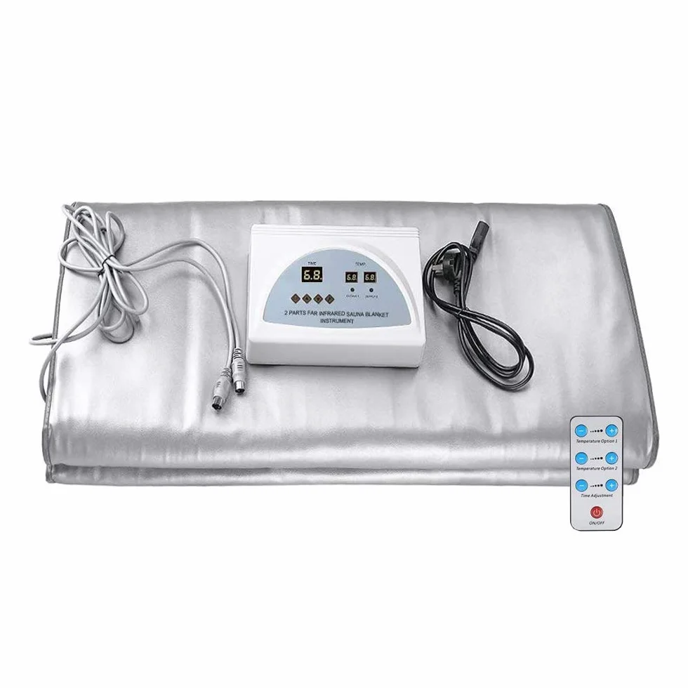 Infrarrojo Manta de sauna con Cremallera Para Desintoxicación, Relajación, Spa En Casa Con Control Remoto
