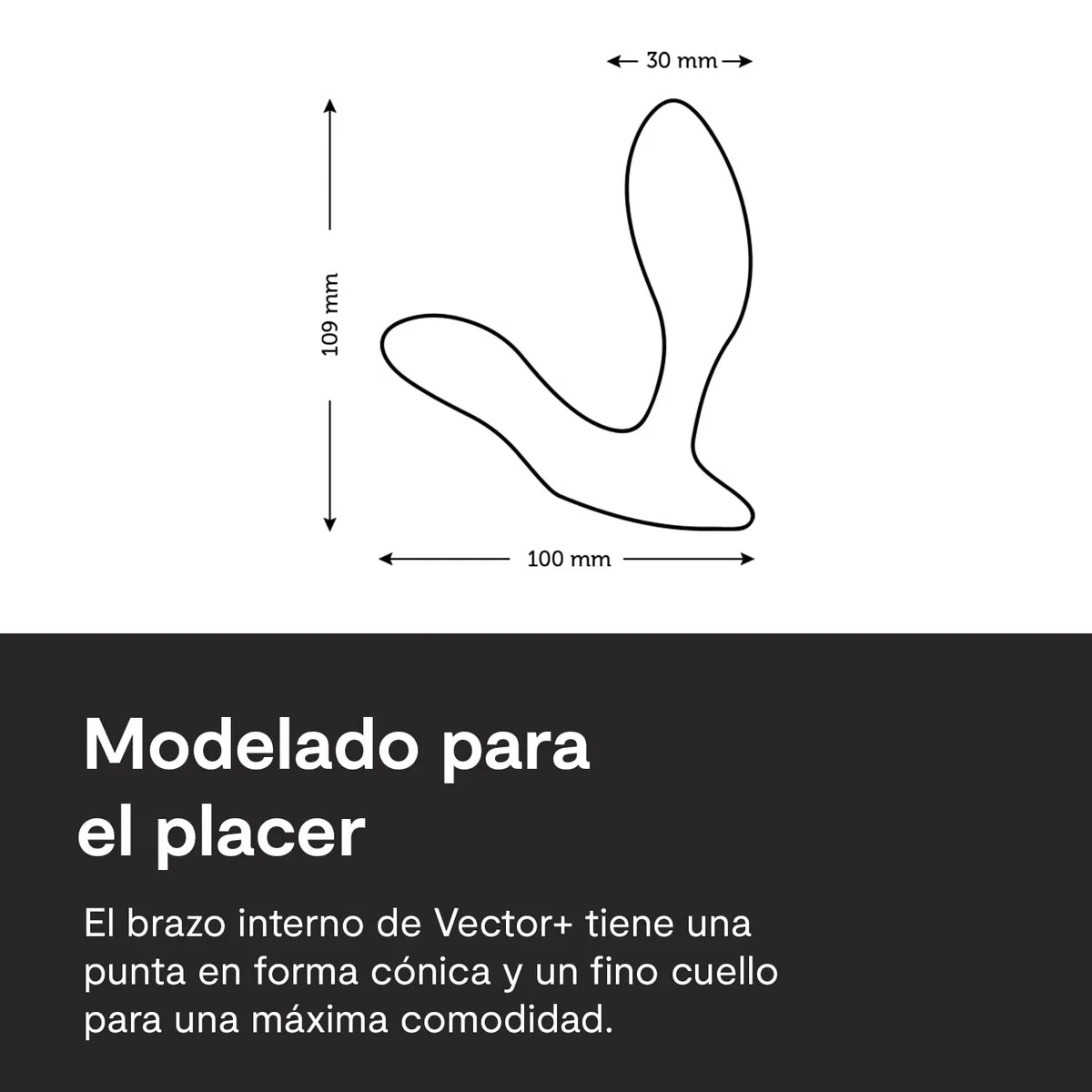 We-Vibe Vibrador de próstata Vector+ con aplicación y control remoto Black One Size