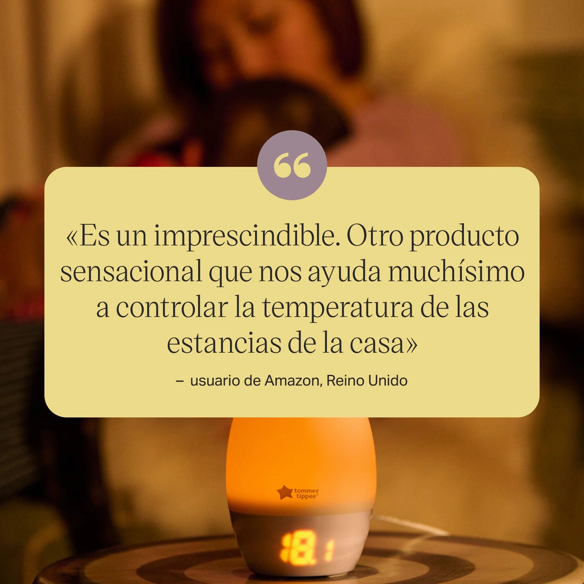 Tommee Tippee GroEgg2 Termómetro digital ambiental con luz nocturna USB