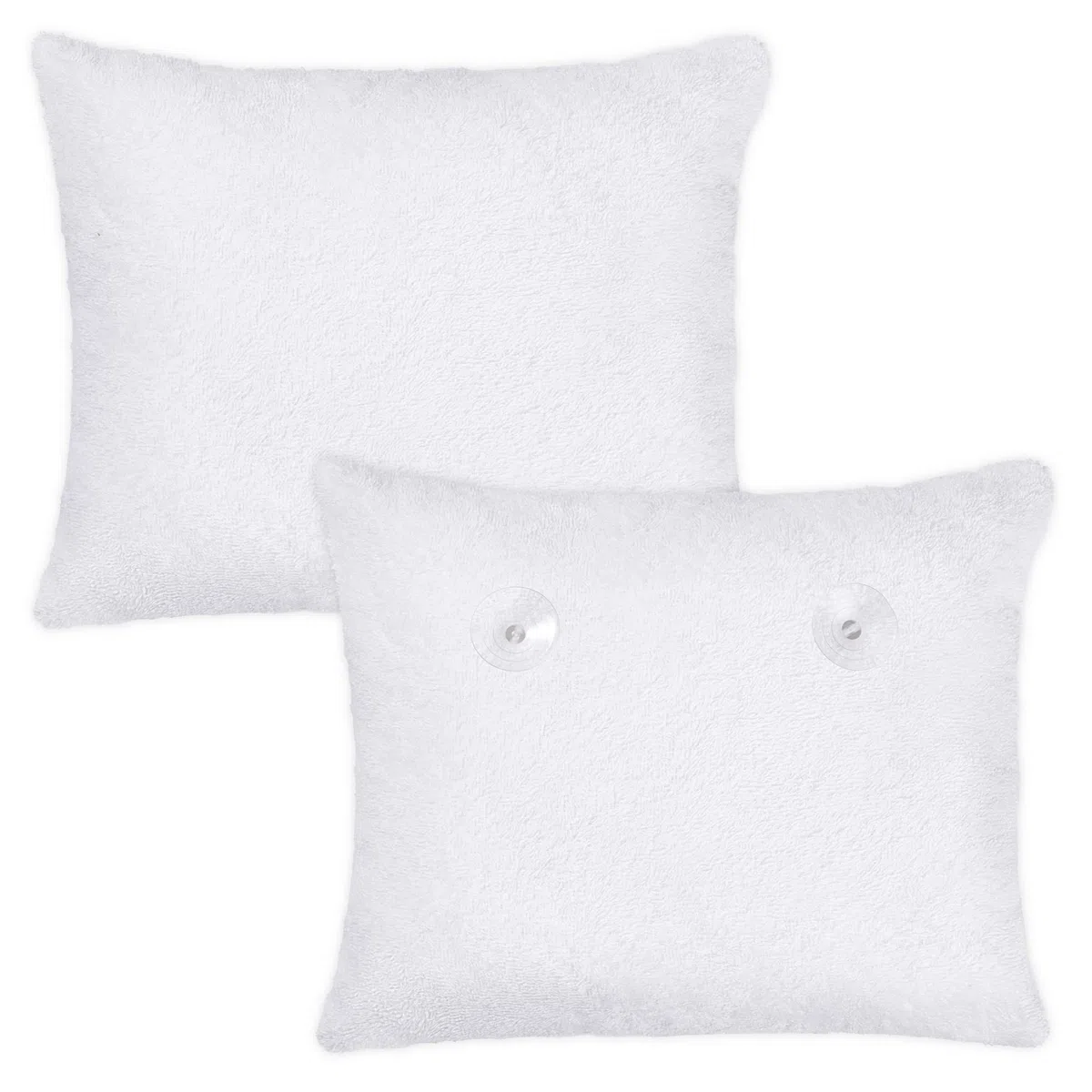 HOMELEVEL Cojín para Sauna - Almohada de Rizo de Algodón con ventosas para Sauna - Funda de Toalla Lavable - Reposacabezas Sauna 35 x 30 cm