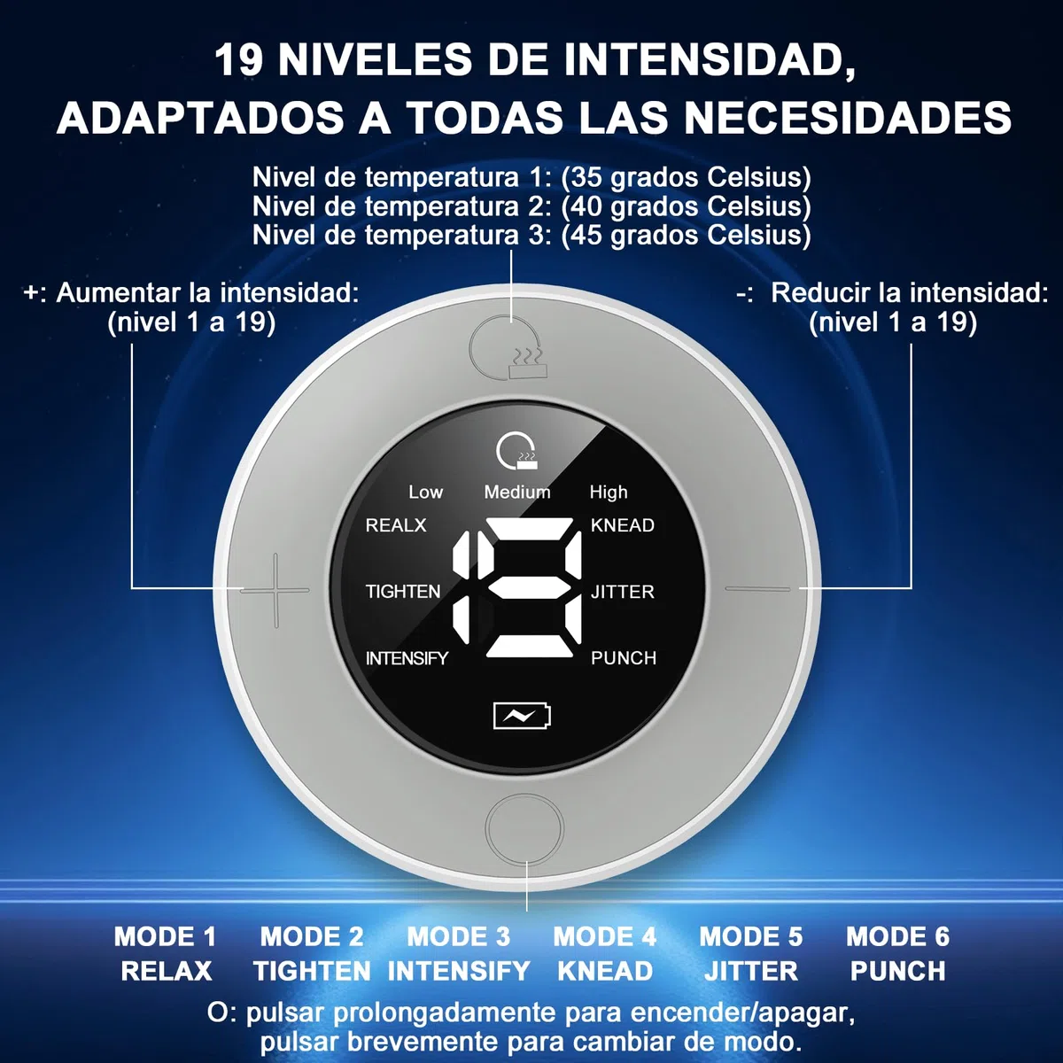 Masajeador de Muñeca EMS, Masajeador de Manos Inalámbrico con Calor, 6 Modos/19 Intensidades, Soporte de Muñeca para Tendinitis y Síndrome del Túnel Carpiano, Vendajes de Izquierdo/Derecho