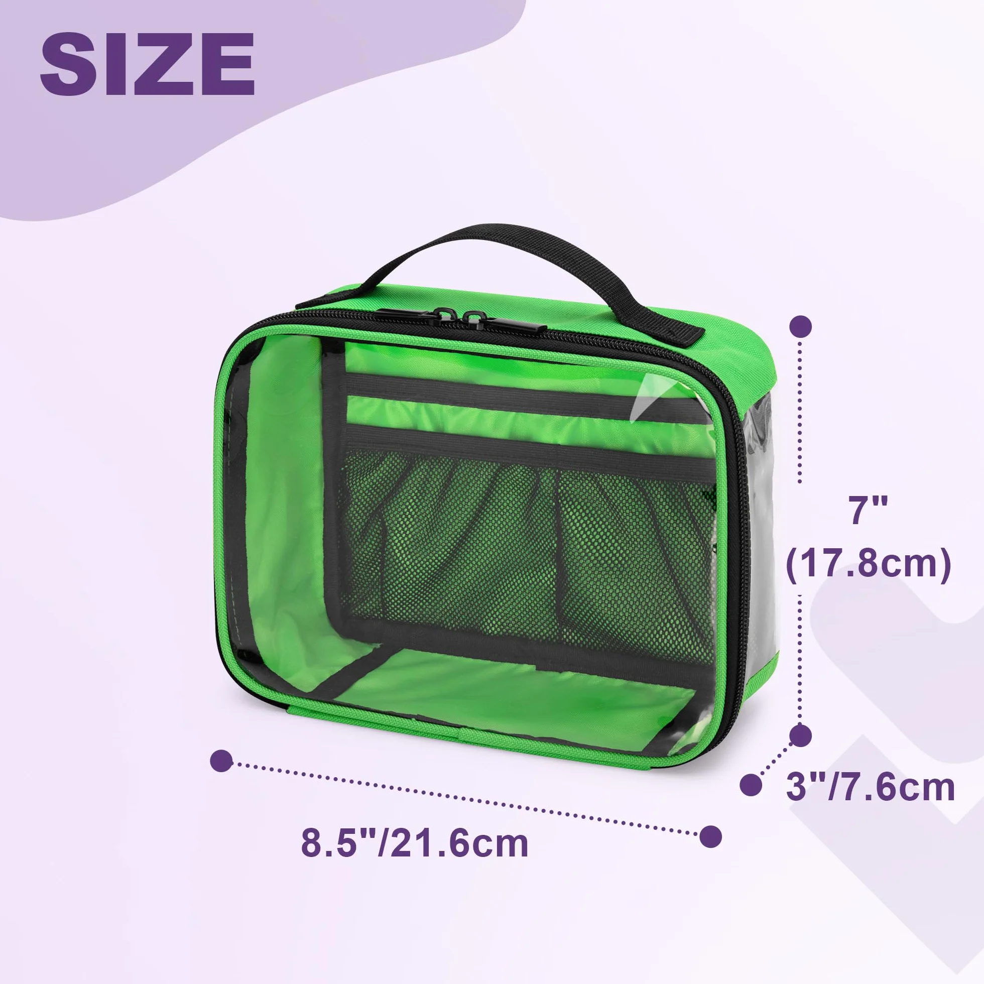 Trunab 4 kits de primeros auxilios vacíos, fundas transparentes con cremallera para organizar medicamentos