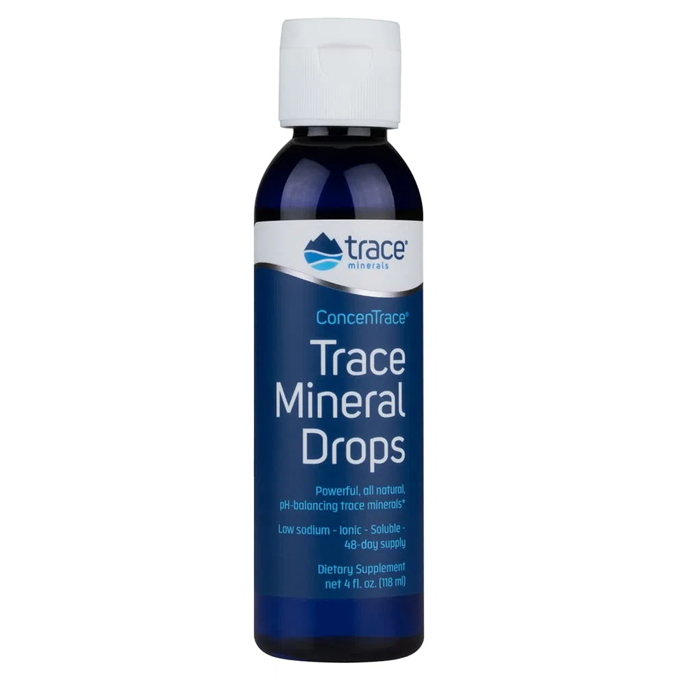 Trace Minerals, ConcenTrace, Trace Mineral Drops, 118ml, Mezcla de Minerales, Magnesio, Probado en Laboratorio, Sin Soja, Sin Gluten, Vegano