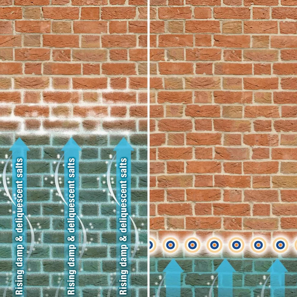 Dryrod Barritas Hidrófugas Antihumedad – Tratamiento Contra la Humedad por Capilaridad en Pared – Caja de 10