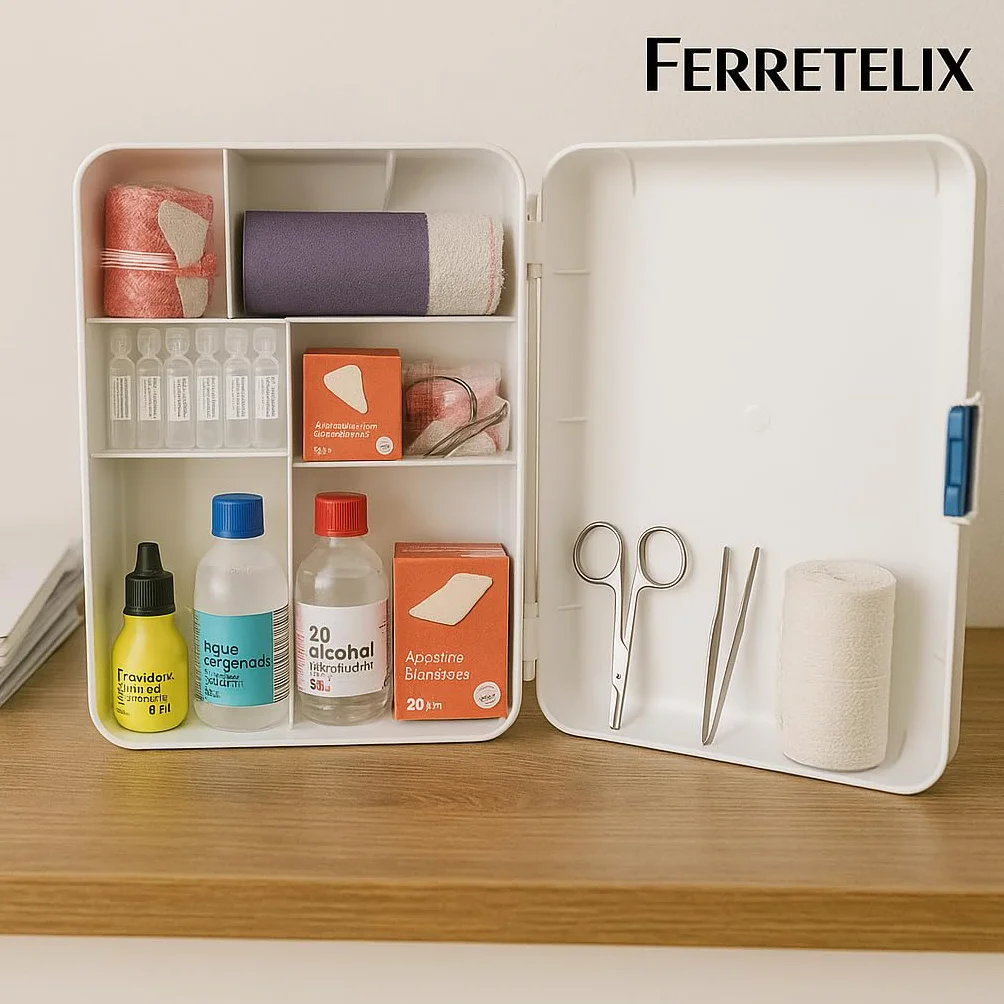 Ferretelix® Botiquín Primeros Auxilios Armario 40x32x18 cm Homologado
