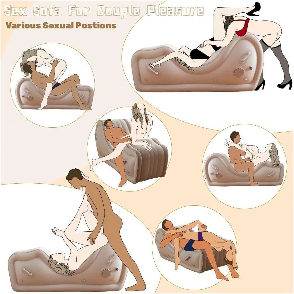 Sofá de muebles sexuales con bomba de aire automática, silla de sofá sexual para posición de punto G AidBDSM juguetes sexuales cojines inflables para pareja posición sexual rampas multifuncionales