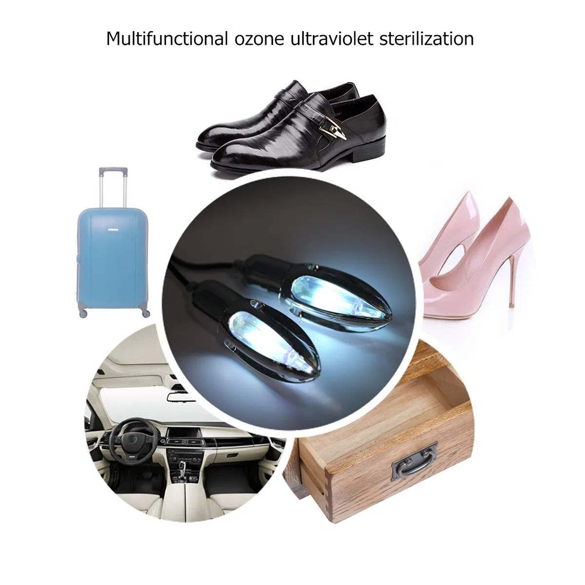 Ayaprak - Desodorante UV para zapatos, desinfectantes ultravioleta, secado de esterilización con ozono, 10 W