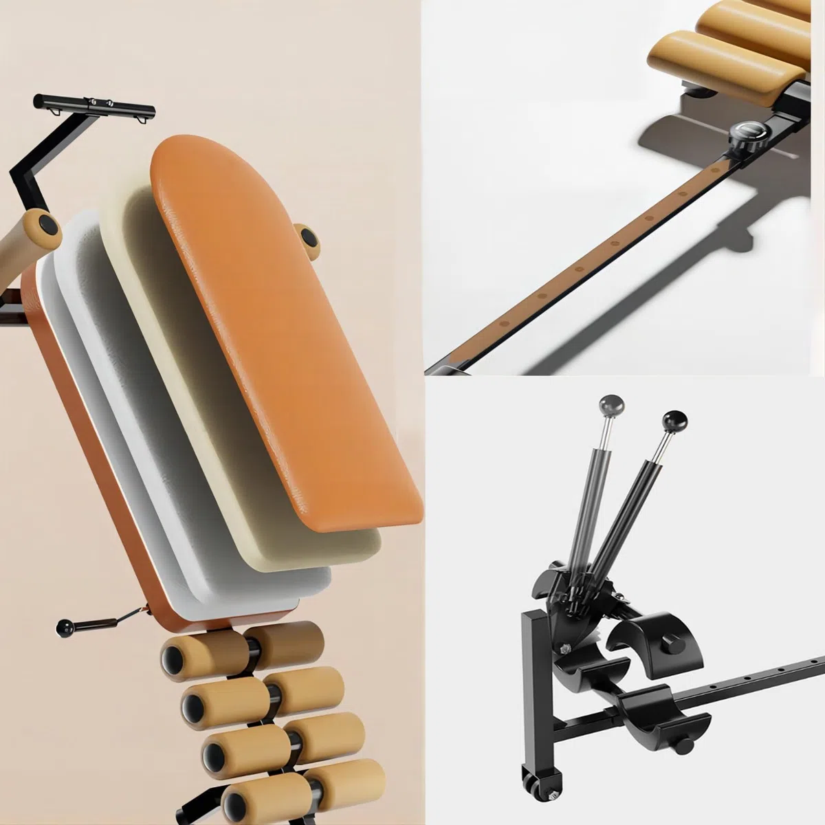 Mesa de tracción para aliviar la tensión, descompresión de Espalda de hasta 130 kg, Longitud Ajustable de 140 a 185 cm