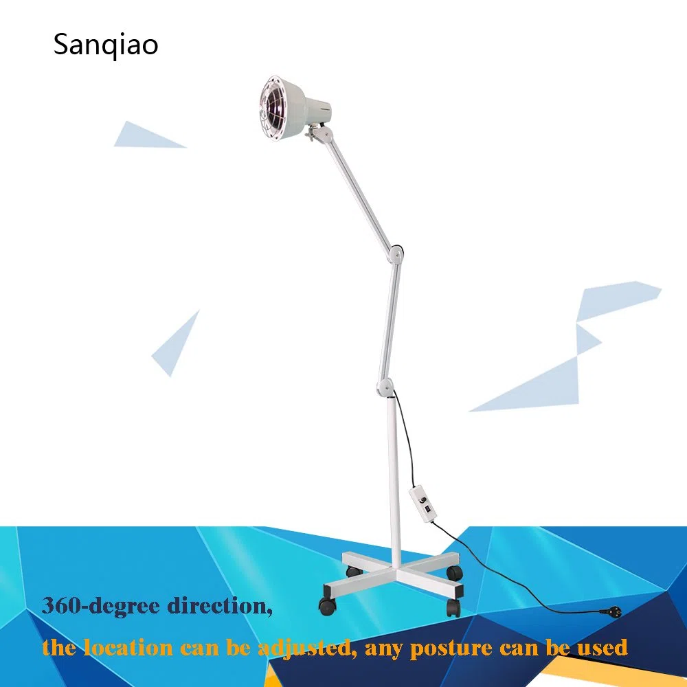 275W Lámpara Flexible Infrarroja para Termoterapia en Pie con Ruedas, Alivio para Dolores Musculares