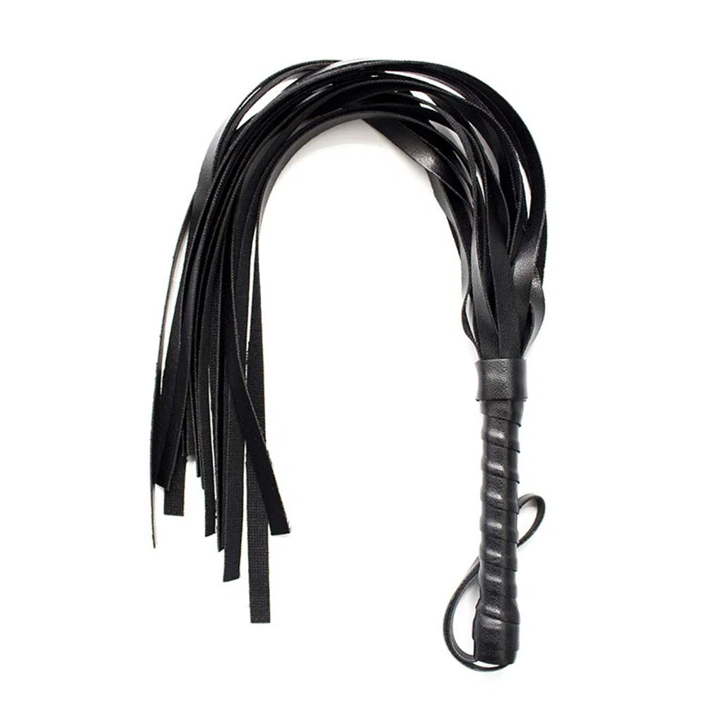 Látigo de Fetiche de Cuero, Azote de Azote de Flogger con Borla para Juego de Pareja