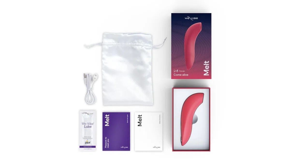 We-Vibe Melt Succionador de clítoris feminino | Estimulador vibrador mujer | 12 niveles de intensidad | Juguetes eróticos para pareja sexuales | Sumergible | Coral