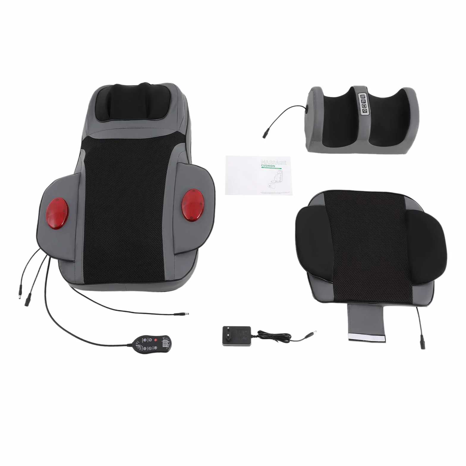 Asiento de masaje multifuncional para cuerpo entero, 3 intensidades, 15 min, con calor