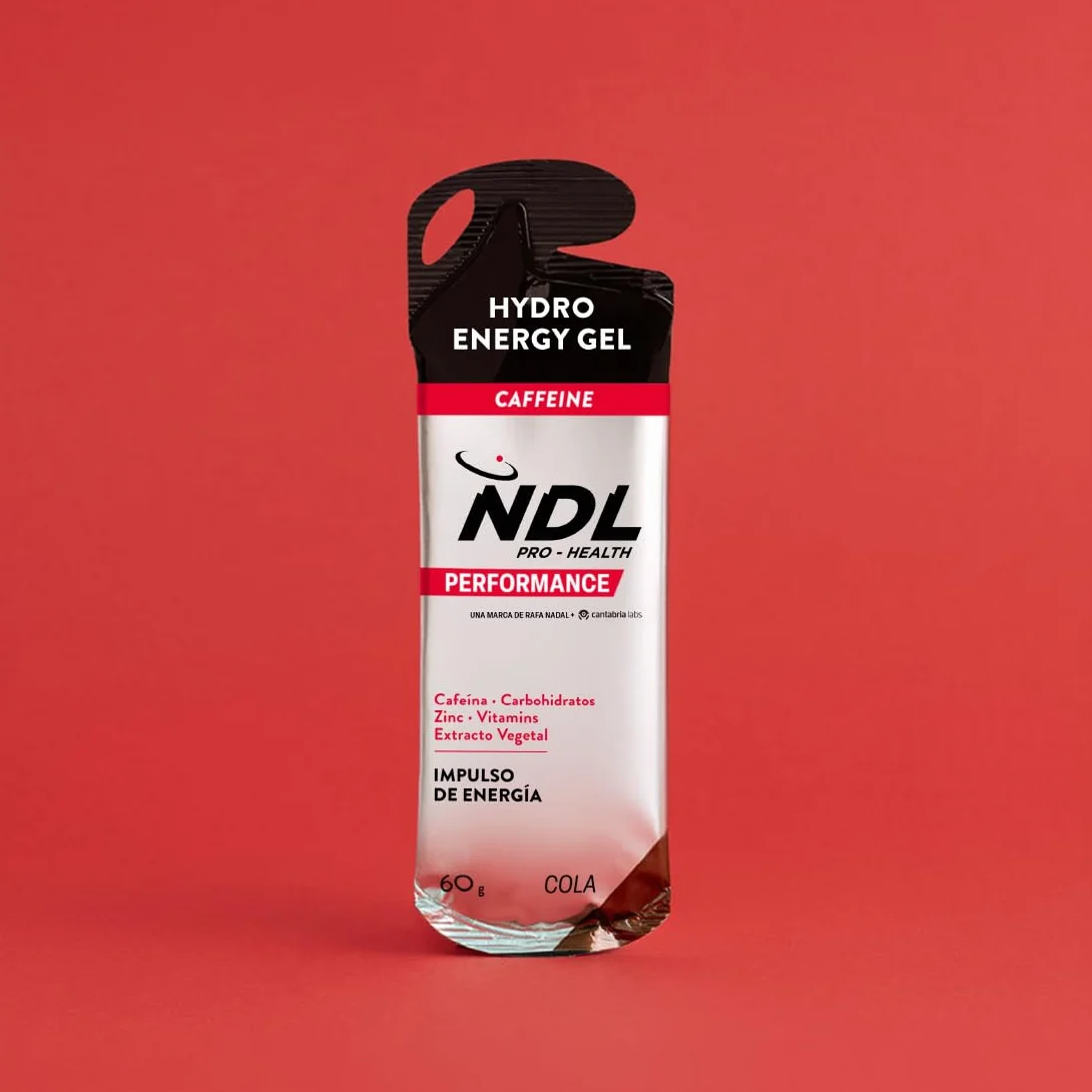 NDL Pro-Health Hydro Energy Gel 12x60g Gel Energético con Carbohidratos y Sales Minerales Cafeína