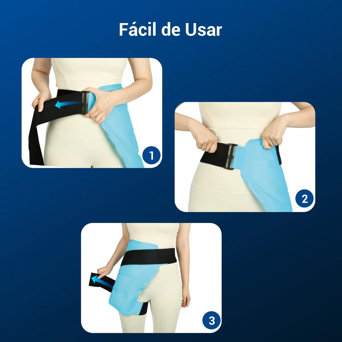 Comfytemp Gran manguito de refrigeración para caderas, para Ciática, Reemplazo de Cadera, Fracturas, Alivio del Dolor, Reutilizable para Terapia Fría y Caliente, Regalo de Frío