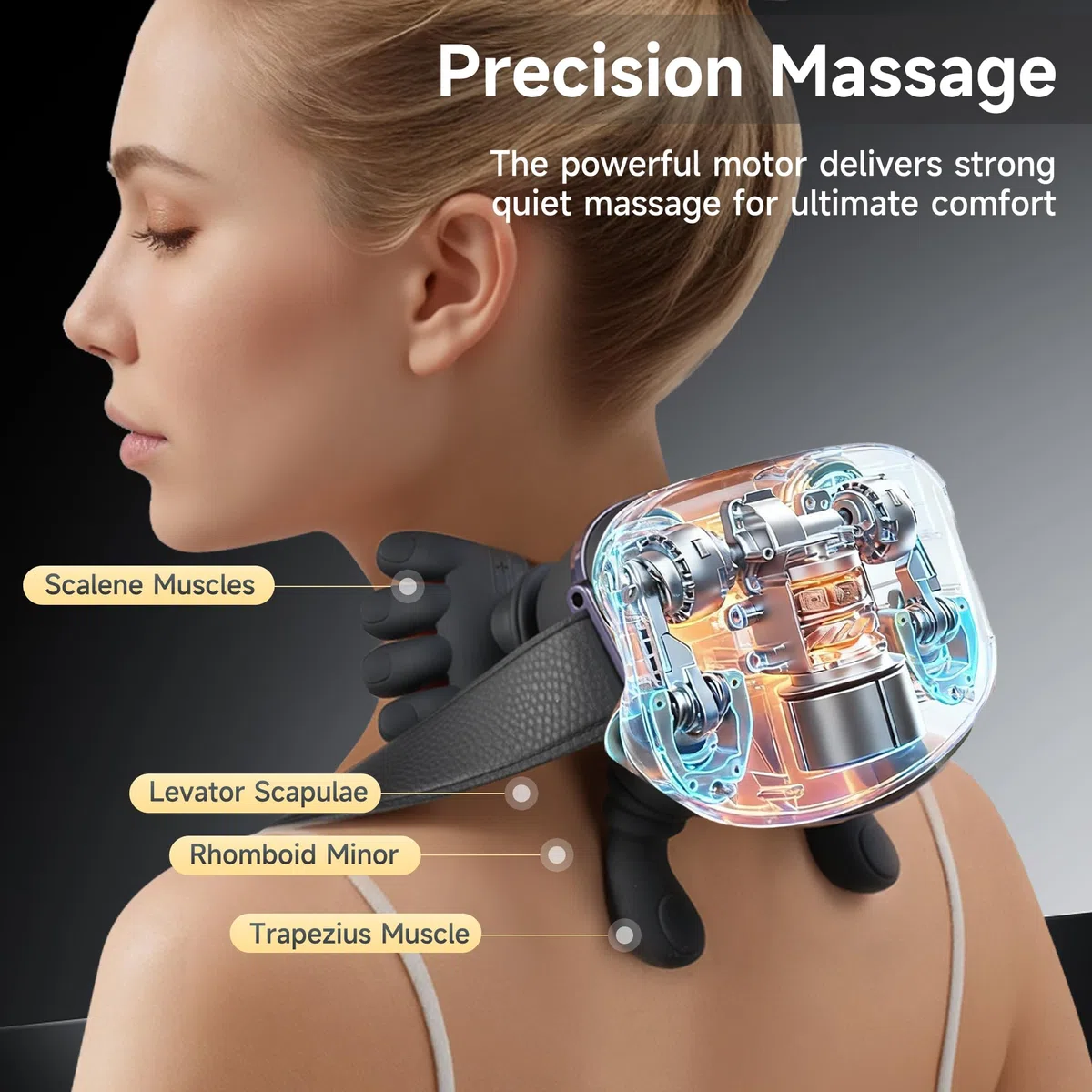 Mano Masajeador Shiatsu Cuello y Cervicales - yorraka 3 Modos y 2 Niveles de Calor Neck Massager - Masaje Cuello con Calor - Masaje Cervicales Inalambrico - Para Casa, Oficina, Viajes