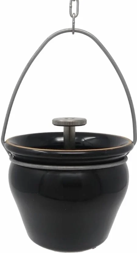 Eliga Olla aromática negra para sauna con válvula de goteo
