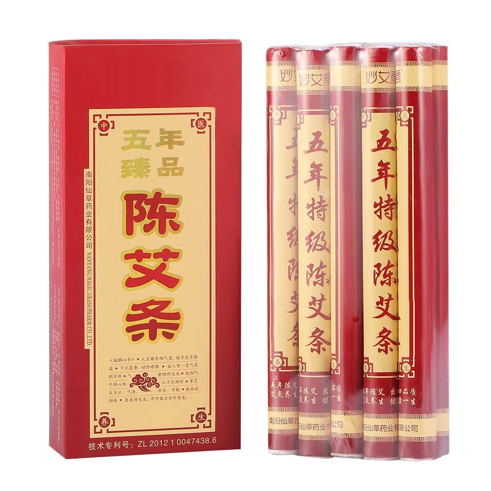 Moxa Artemisa Puro,Moxa Roll Sticks, 50 unidades de Moxa para terapia china Moxa de cinco años de edad, para Moxibus, Pure Ai ye, Wormwood para la pureza de moxibustion