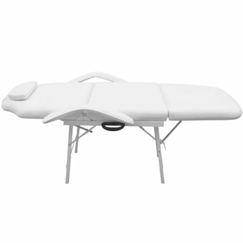 vidaXL Camilla Esteticien Masaje Ajustable Blanca Cama Tratamiento de Belleza