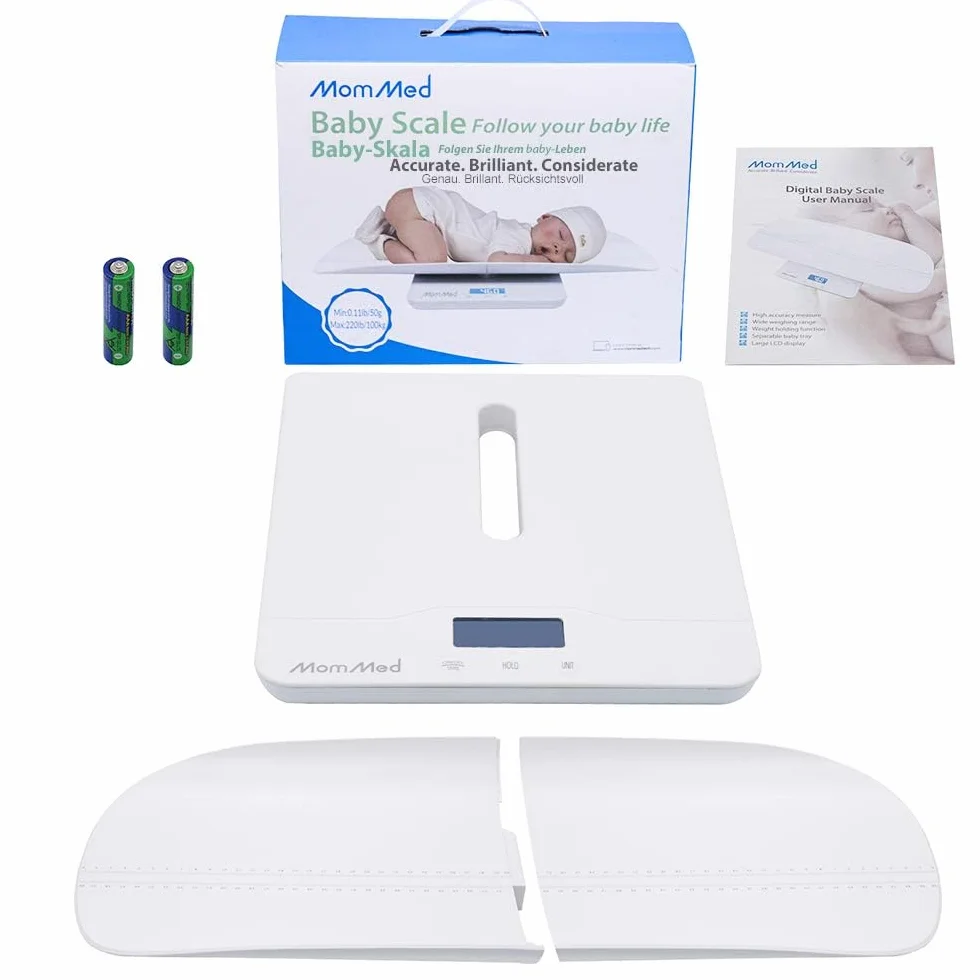 Báscula digital para bebés 50g-100kg con función de sujeción