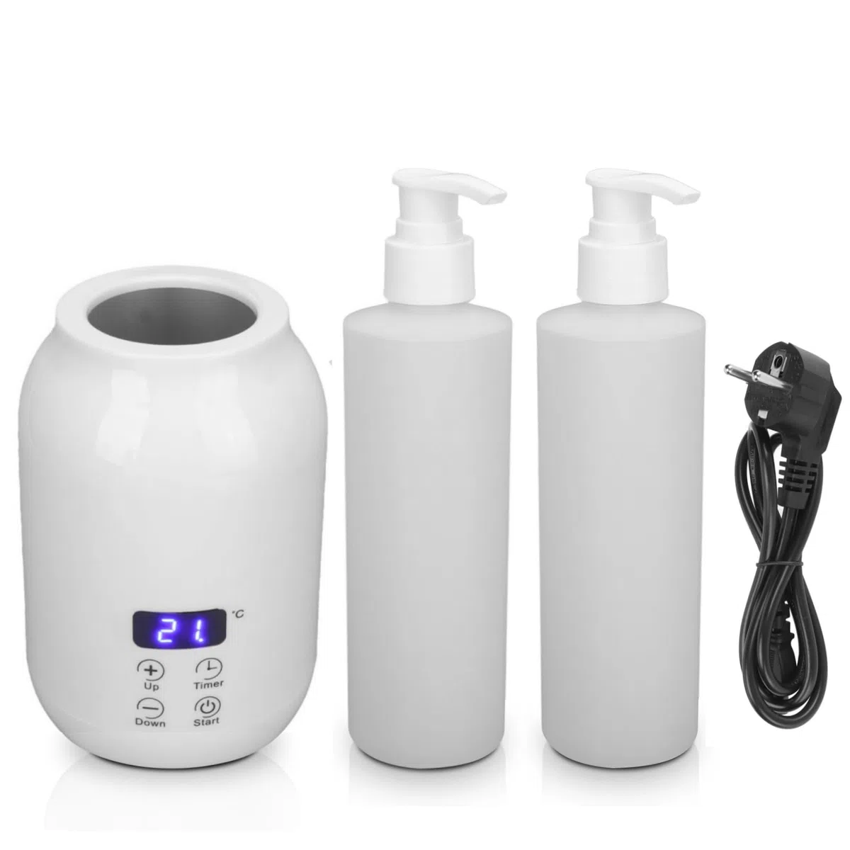 Calentador De Aceite De Masaje, Calentador De Loción De Masaje, Calentador De Aceite Esencial, Loción De Aceite Caliente, Calentador De Aceite De Masaje Pantalla LED Control Táctil Ajuste (EU)
