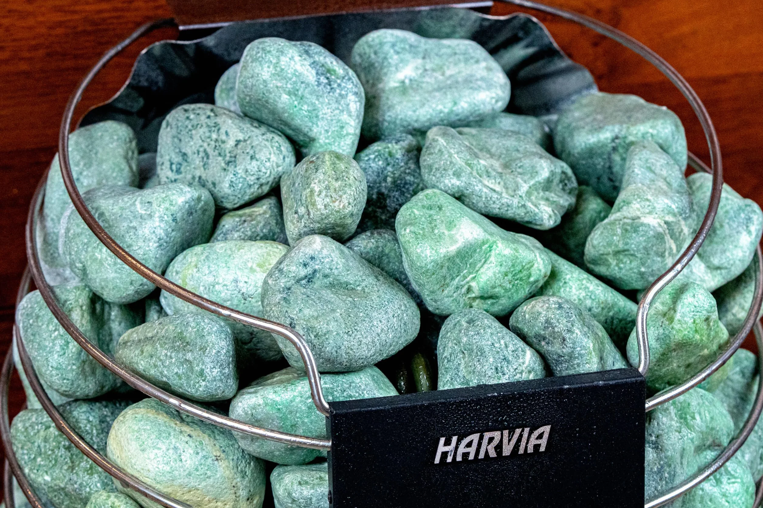 Piedras para sauna de jadeíta, 15 kg, redondeadas, 5 – 10 cm, máxima durabilidad, calor duradero, para estufas eléctricas y de sauna de madera
