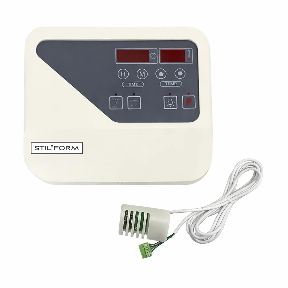 Estufa para sauna Thermolux de 4,5 kW con control táctil, sin piedras de sauna, calentador de sauna eléctrico finlandés Gunmetal, dispositivo de calentamiento de sauna eléctrico, juego de sauna