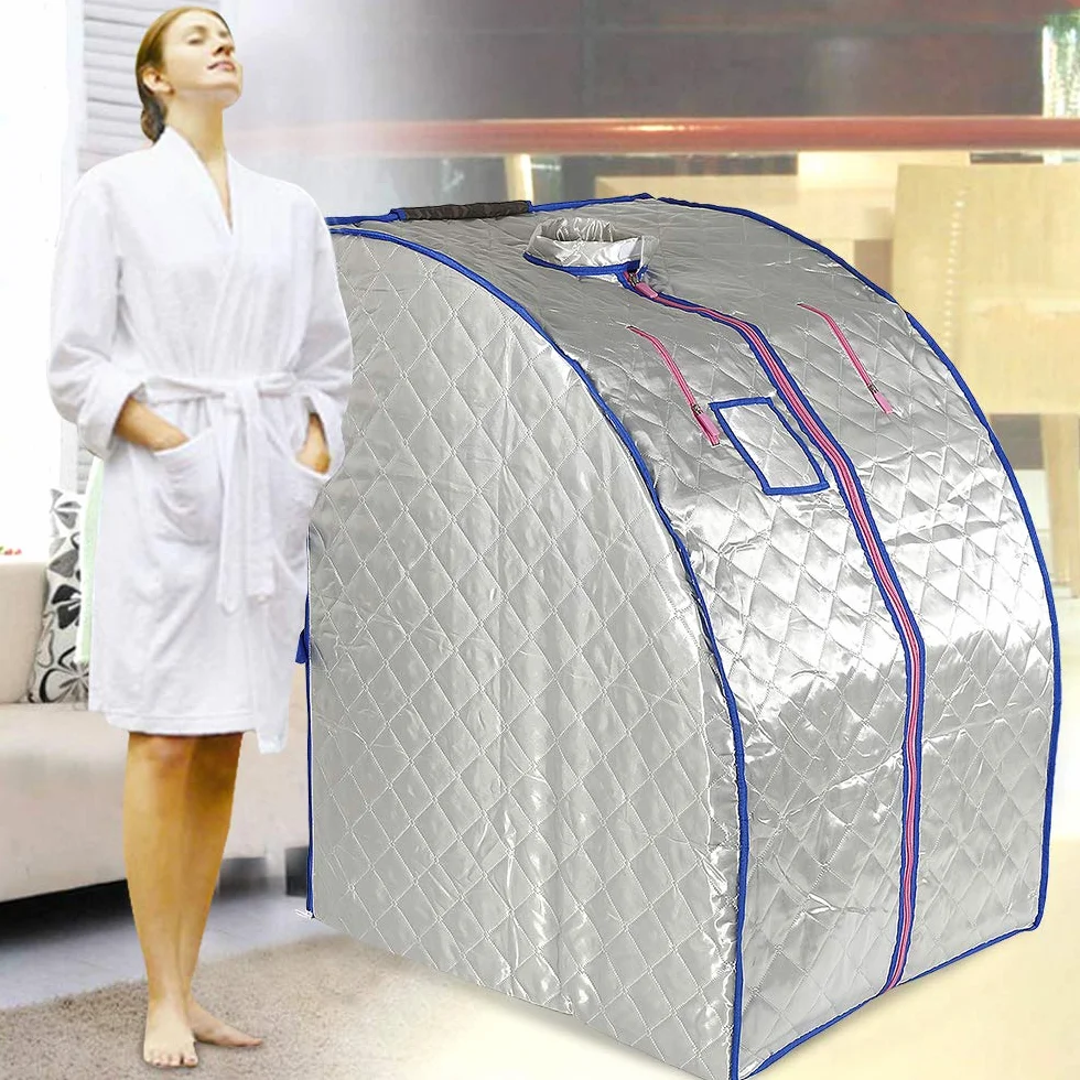 Sauna de Infrarrojos 1000W Sauna Iinfrarroja Portable Terapéutica Caja de Sauna Infrared Sauna,sauna,Sauna inflable,Portátil,Sauna infrarroja Portable Una Persona para Desintoxicación(EU)