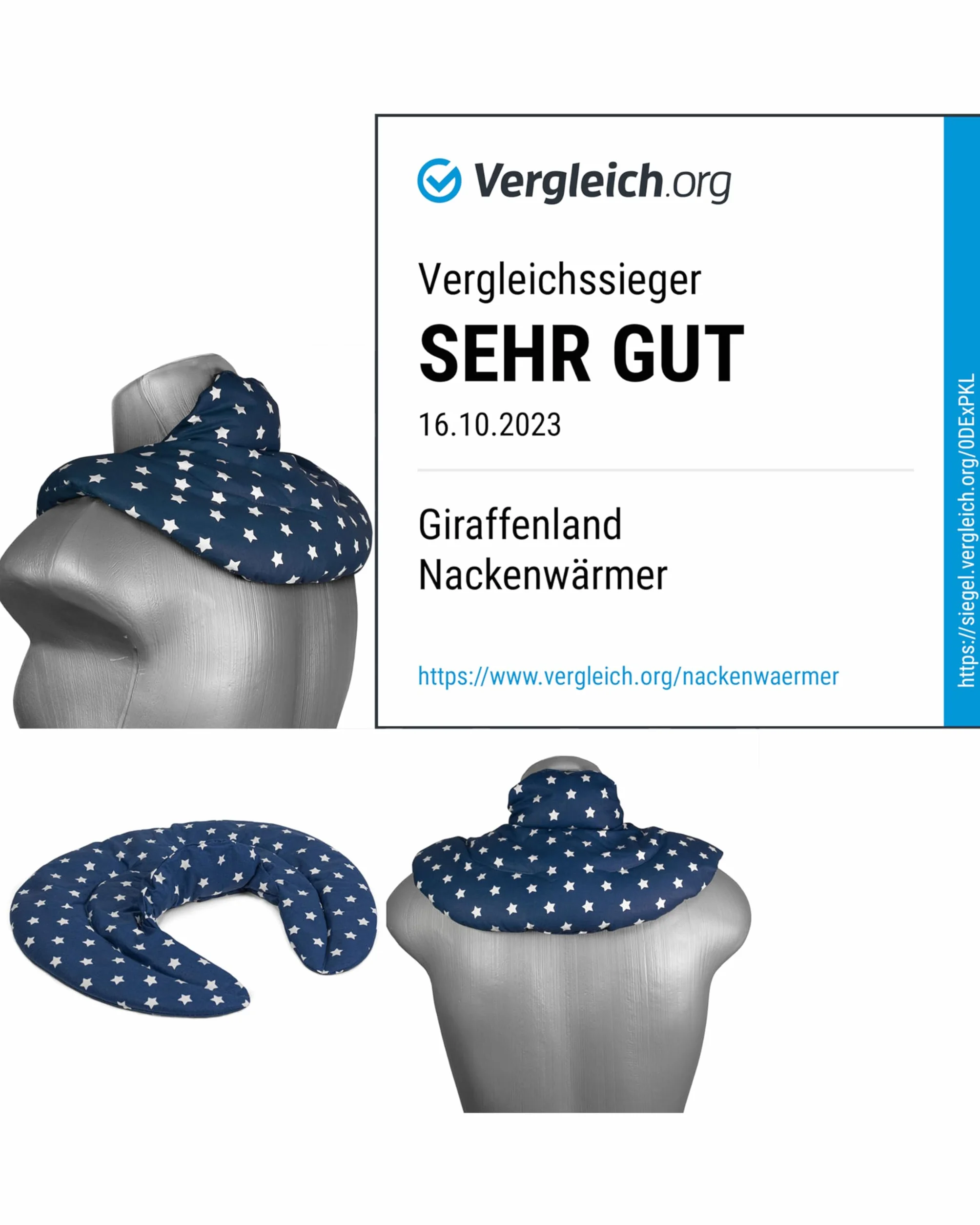 Almohada térmica con huesos de cerezas Cojín cervical de calor cuello estrella azul