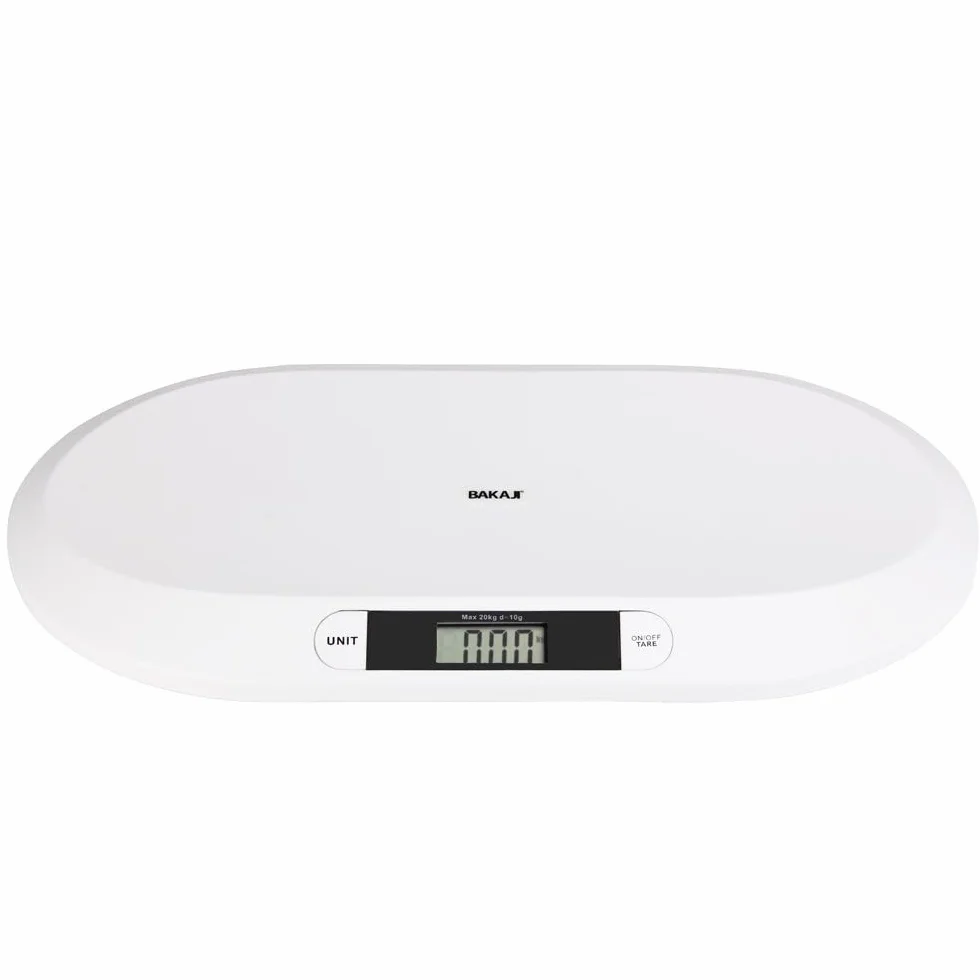 Báscula electrónica de peso para niños recién nacidos 20 kg/44 lb LCD blanco