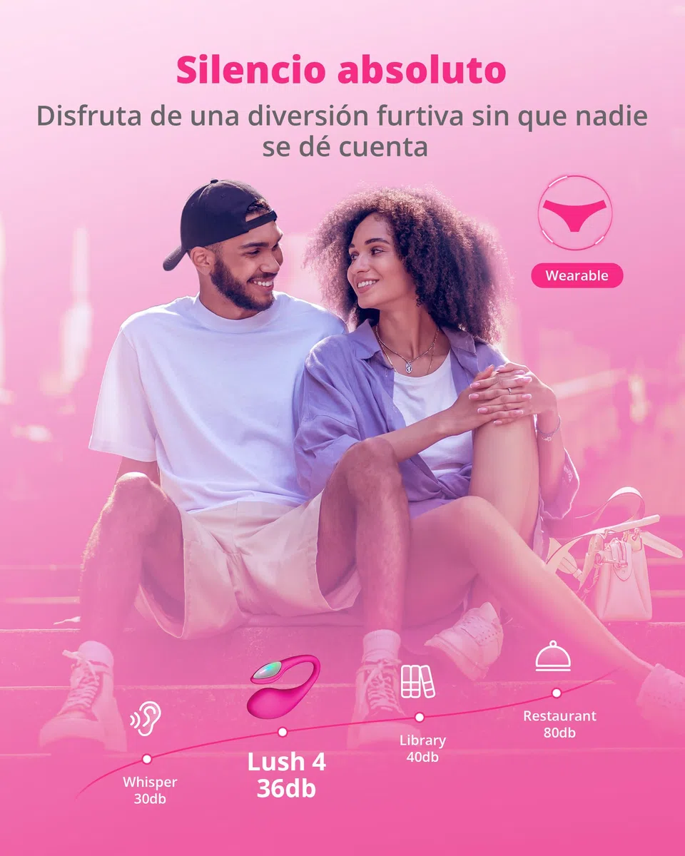 LOVENSE Lush 4 Vibrador Punto G con Control Remoto por App, Juguetes Sexuales para Parejas, Vibradorador Mujer Juguetes Eróticos, Luz LED, IPX7