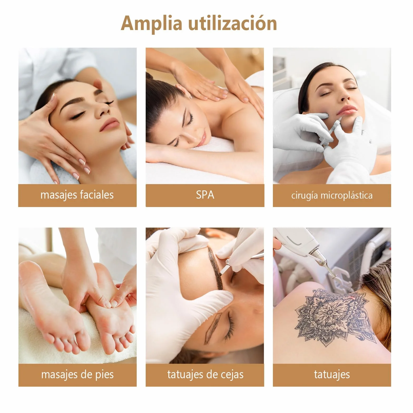 Bonnlo Camilla Masaje Ajustable, Cama de Masaje para Salones de Belleza, SPA, Negro