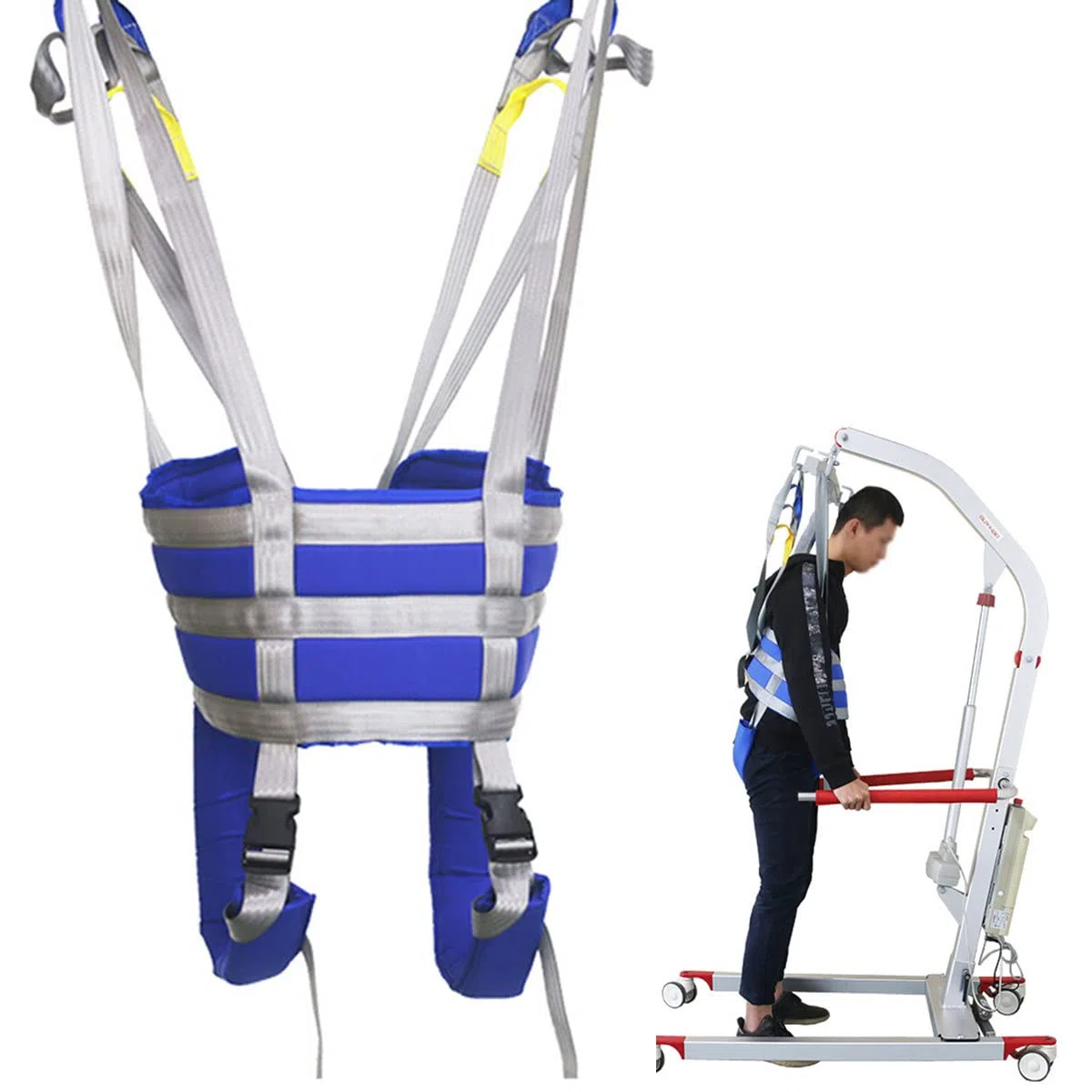 Arnés Elevación Paciente Cuerpo Completo,Eslinga para Elevación Pacientes Cinturón De Transferencia De Malla,Elevador de Pacientes Correas de elevación,M