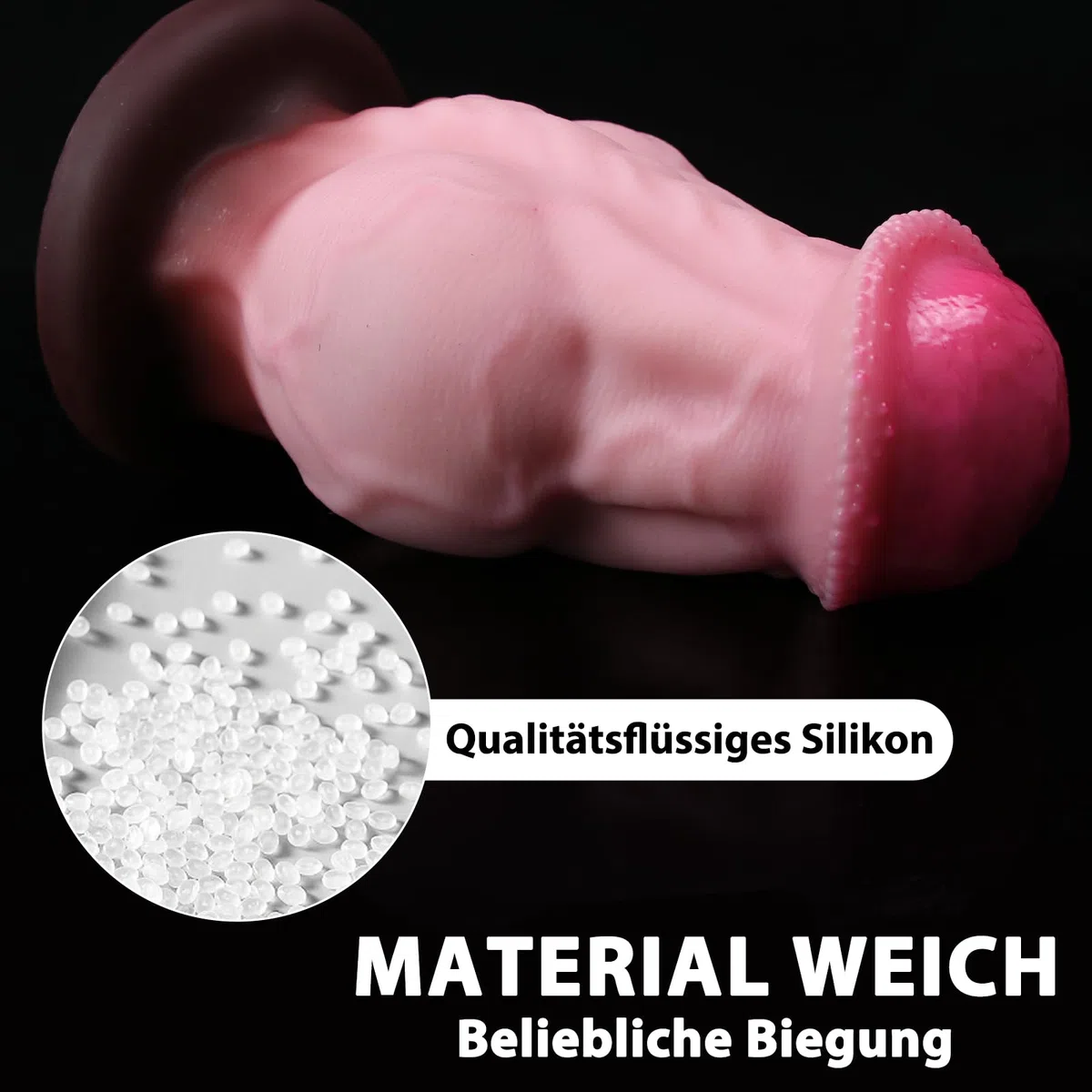 Consolador gigante cola de silicona, consolador anal grande erótico, consolador monstruo juguetes anales para parejas mujeres y hombres, estimulación prostática masturbador (M)