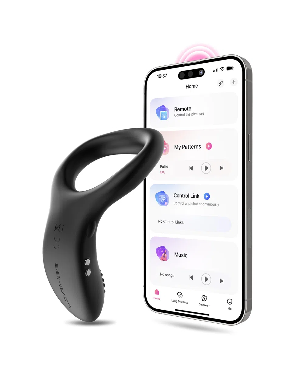 LOVENSE Diamo Anillo Vibrador Pene con Control Remoto Bluetooth App, Vibradores a Distancia para Masculino, Patrones de Vibración Personalizados Ilimitados