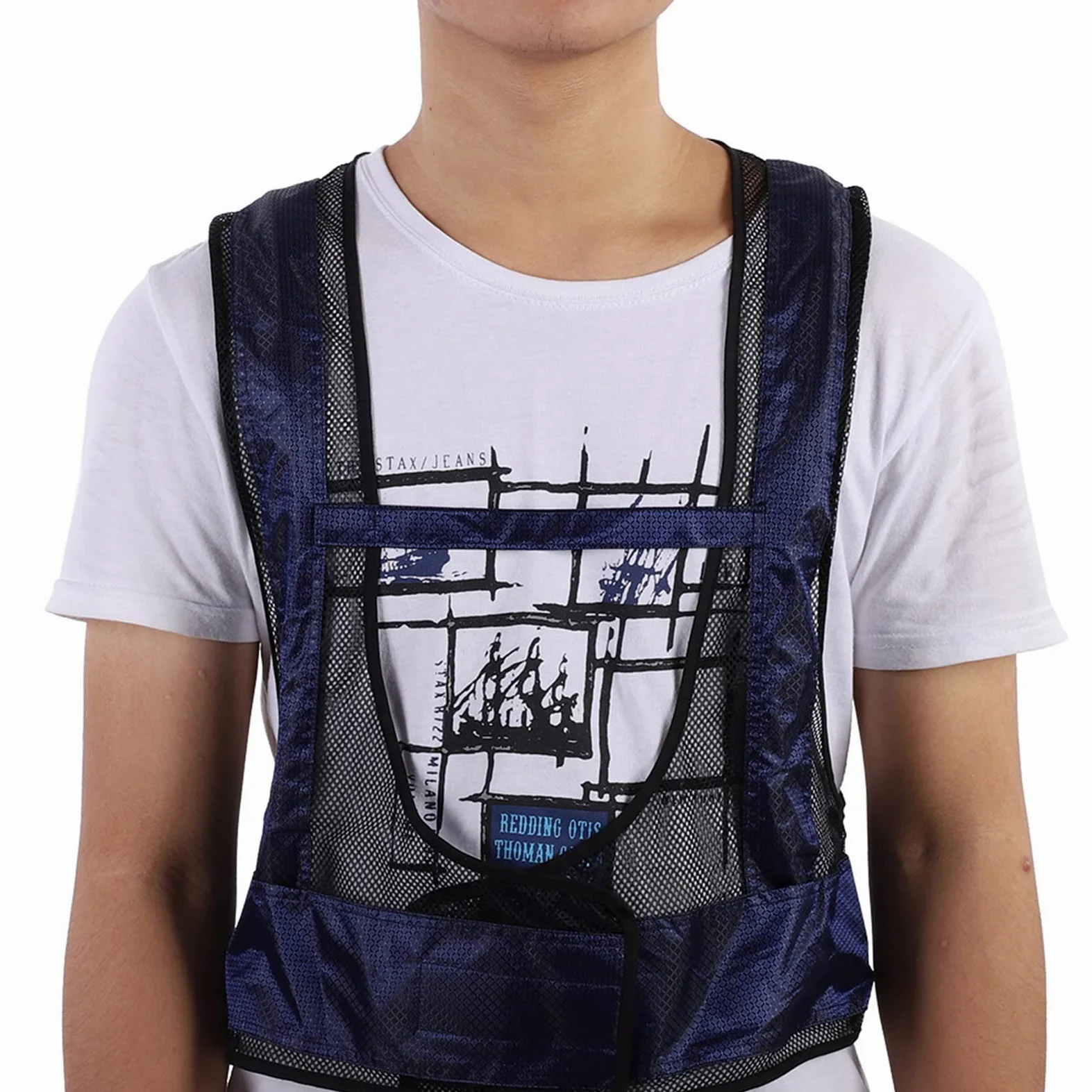 Garosa Chaleco de Enfriamiento Ajustable Chaleco de Aire Acondicionado Tubo de Vórtice Cómodo Verano Ropa Prevención Insolación Ropa Transpirable Ligera Uso Exterior Deportes