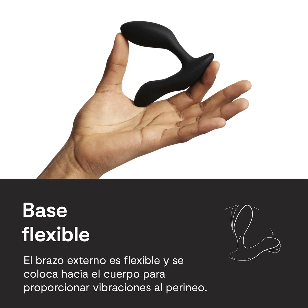 We-Vibe Vibrador de próstata Vector+ con aplicación y control remoto Black One Size