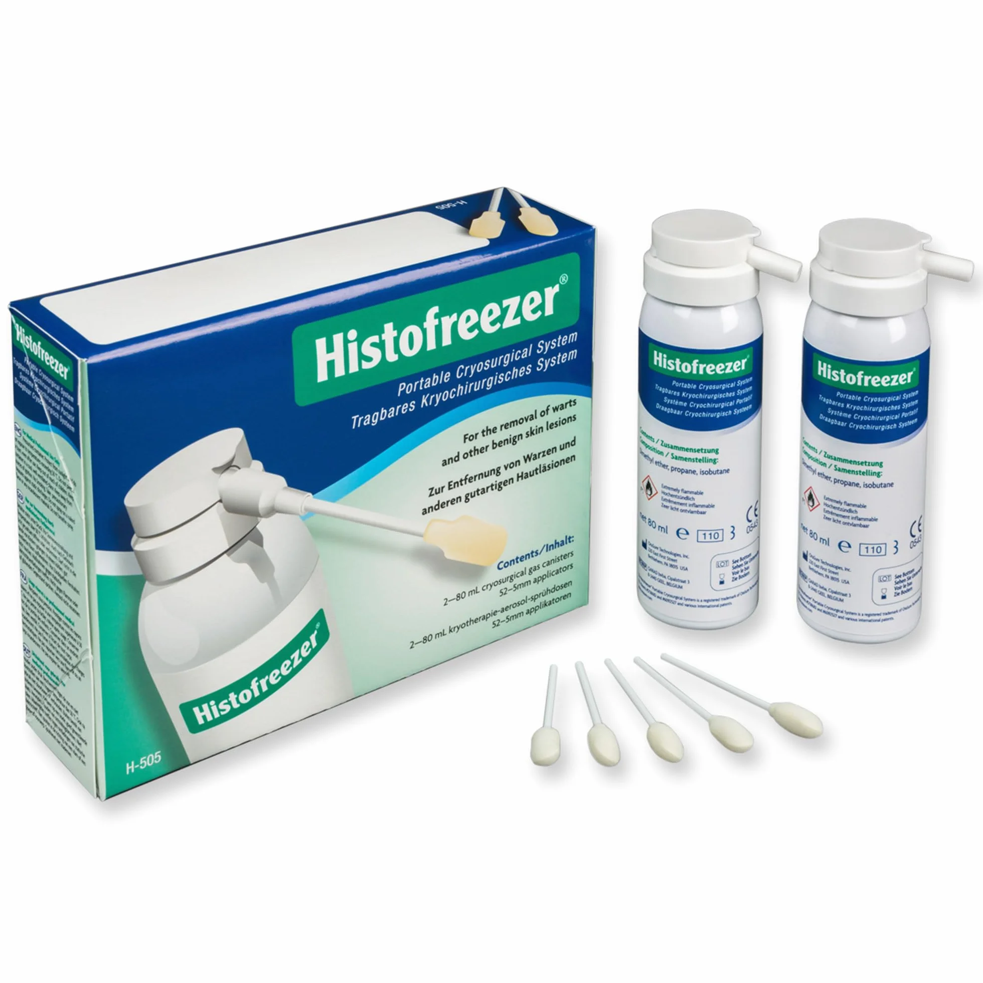 HistoFreezer 30592 Agente Crioterapeutico, 2 x 8 ml + 52 Aplicación, 5 mm