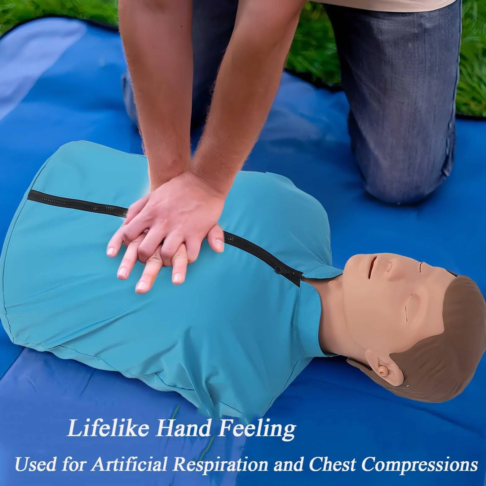 ELZEM Maniquí Entrenamiento RCP Adultos Medio Cuerpo Goma Maniquíes Entrenamiento Primeros Auxilios Reanimación Cardiopulmonar para Formación Docente A