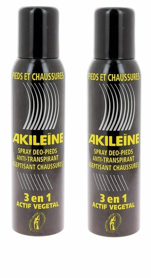 Akileínne Spray para pies y zapatos 150 ml 2 unidades