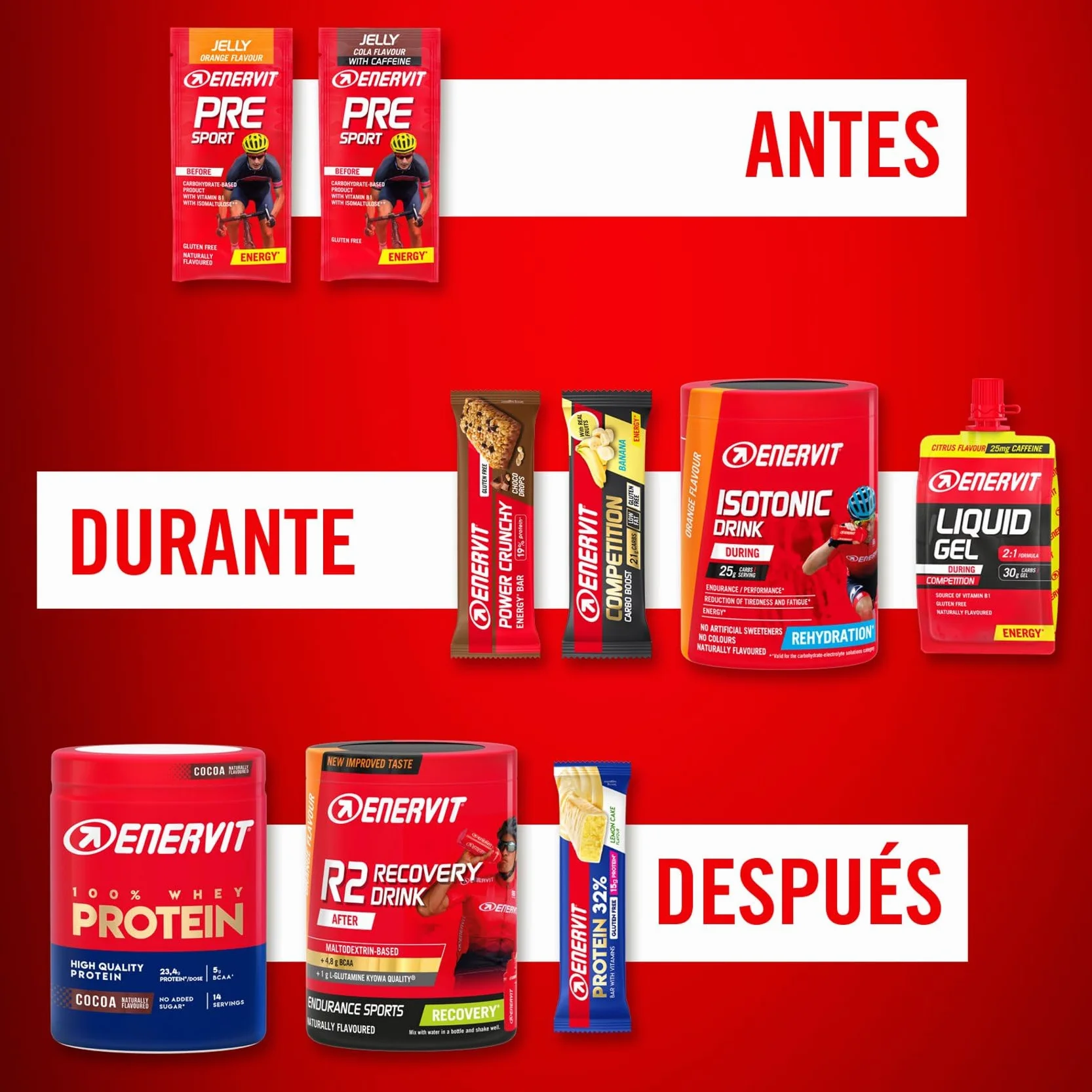 Enervit Liquid Gel Limón 30g Carbohidratos 18x60ml Deportes Resistencia