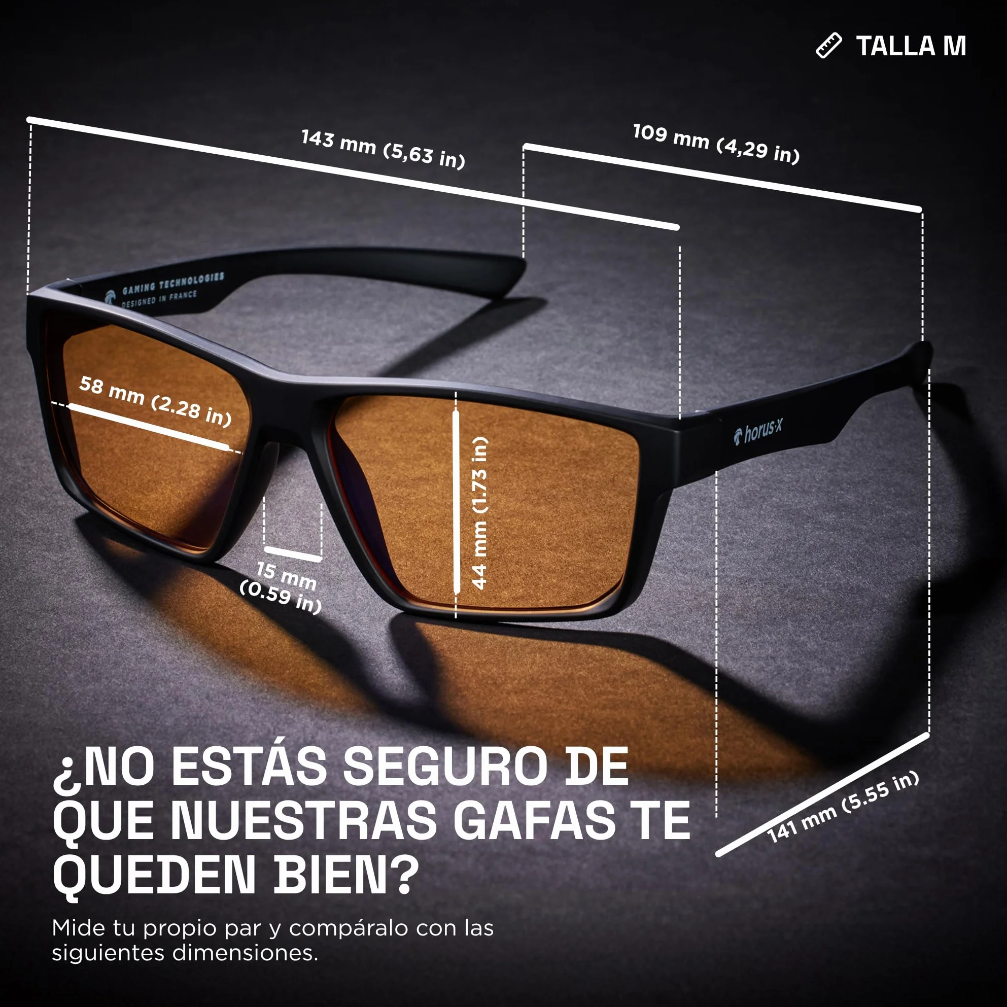 Horus X Gafas Luz Azul Hombre Mujer Ordenador Pantalla Bloqueo Luz Azul Anti Fatiga Visual Lentes Gaming V3