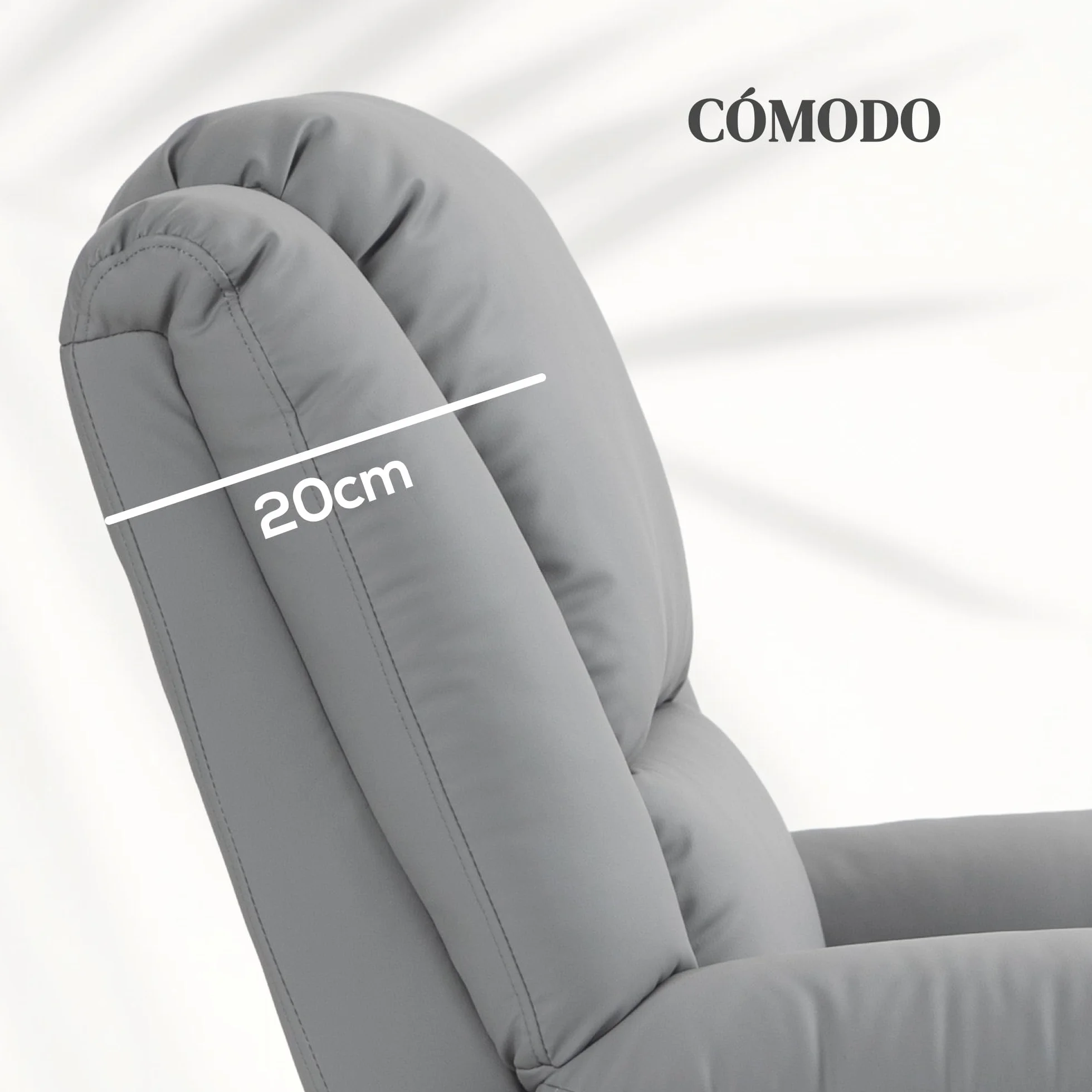 HOMCOM Sillón Relax Reclinable Eléctrico Levanta Personas con 8 Punto de Masaje Calor Lumbar Gris