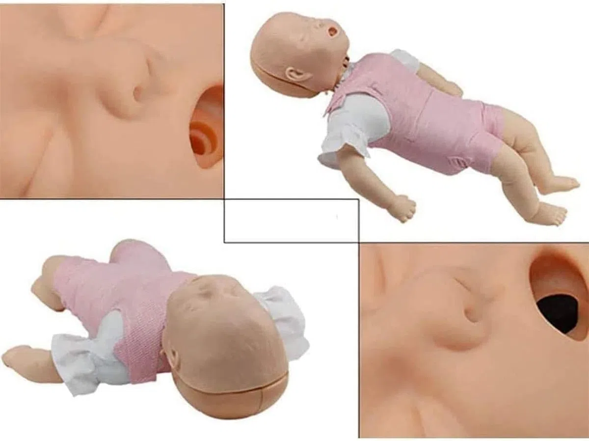 Modelo De Reanimación Cardiopulmonar, Modelo De Primeros Auxilios Para Bebés Entrenamiento De Asfixia Bebés Muñeca Maniquí De RCP Profesional Avanzado Con Maniquí De Entrenamiento De Bolsa O Ayuda